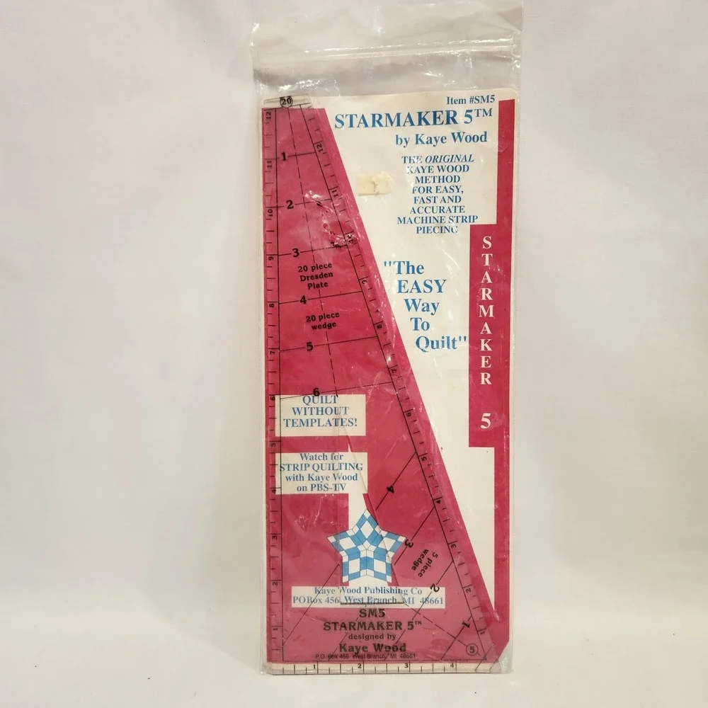Kaye Wood Starmaker 5‎ & 6 Quilting Rulers SM5 SM6 Strip Piecing Templates Set